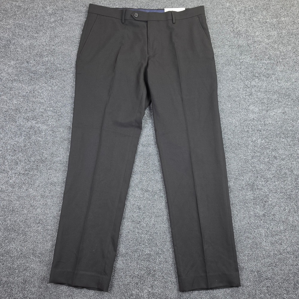 Tommy Hilfiger Dress Pants Men's 34x30 Black Stretch Flat Front NWT Redmond